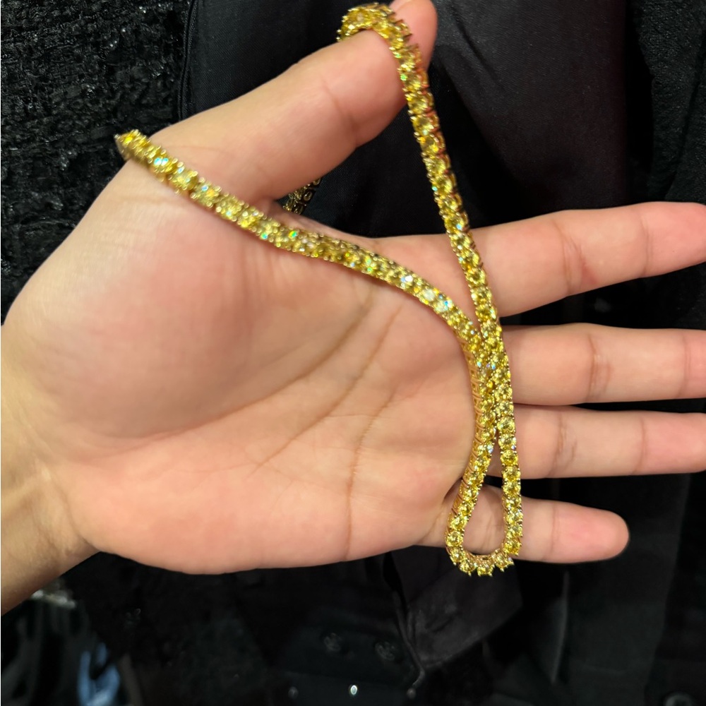Yellow tennis necklace from Amber Scholl 333 & Co.